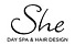 Logo - SHE DAY SPA & HAIR DESIGN, Branickiego Adama 14, Warszawa 02-972 - Gabinet kosmetyczny, godziny otwarcia, numer telefonu