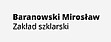 Logo - Baranowski Mirosław Zakład Szklarski, Leśna 21b, Wągrowiec 62-100 - Zakład szklarski, godziny otwarcia, numer telefonu