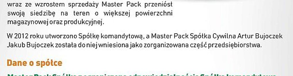 Zdjęcie w galerii Master Pack Spółka z ograniczoną odpowiedzialnością Sp. k. nr 2