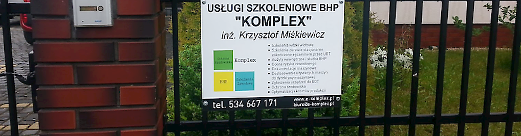 Zdjęcie w galerii Usługi szkoleniowe BHP "Komplex" nr 1