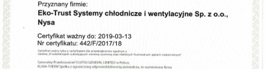 Zdjęcie w galerii Eko-Trust Systemy Chłodnicze i Wentylacyjne Sp. z o.o. nr 2