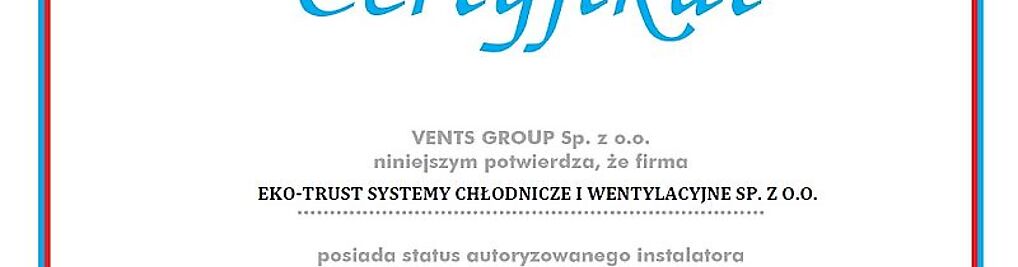 Zdjęcie w galerii Eko-Trust Systemy Chłodnicze i Wentylacyjne Sp. z o.o. nr 3