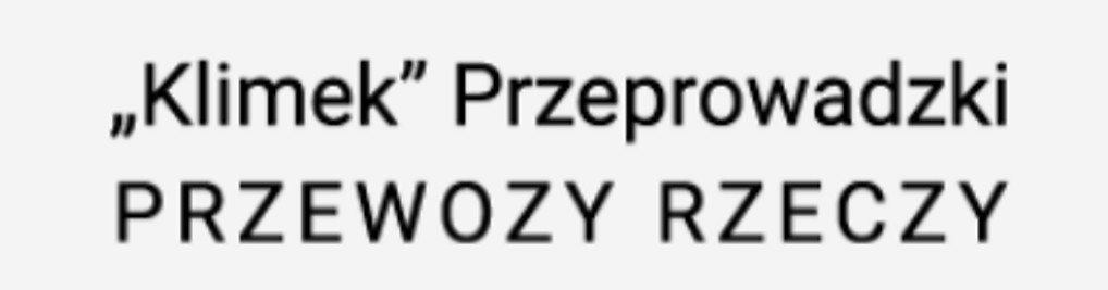 Zdjęcie w galerii KLIMEK Rafał Przeprowadzki i przewozy rzeczy nr 1