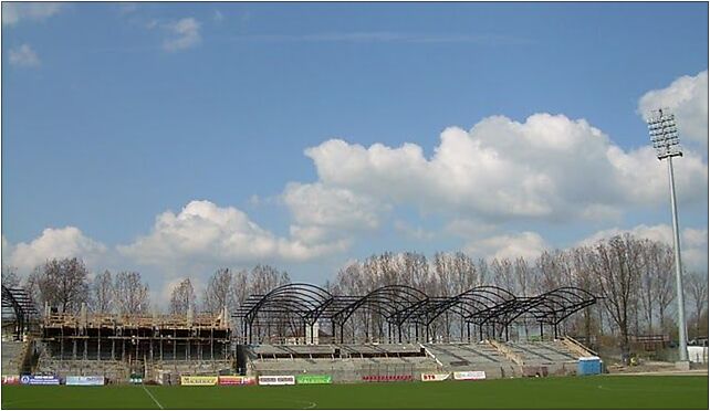 Łomża modernizacja stadionu 2010-04-11 (1), Rycerska, Łomża 18-400 - Zdjęcia
