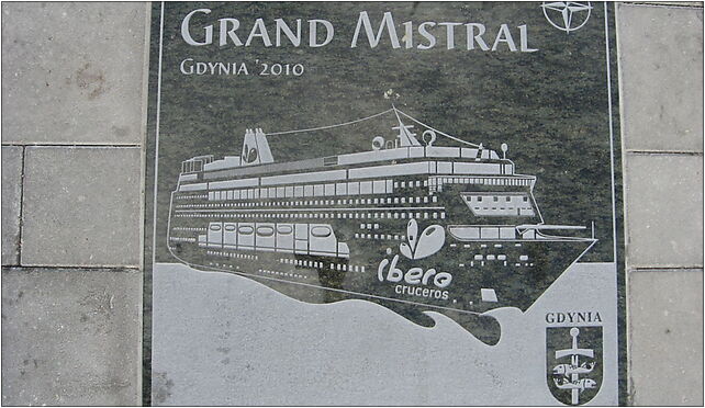 Aleja Statków Pasażerskich, tablica MS Grand Mistral, Gdynia 81-345 - Zdjęcia