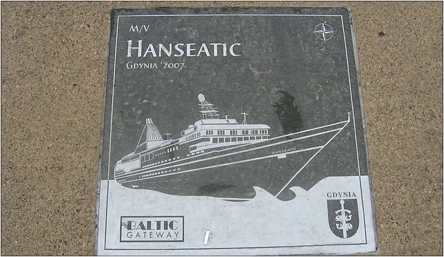 Aleja Statków Pasażerskich, tablica MS Hanseatic, Gdynia 81-345 - Zdjęcia