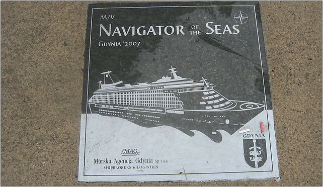 Aleja Statków Pasażerskich, tablica MS Navigator of the Seas 81-345 - Zdjęcia