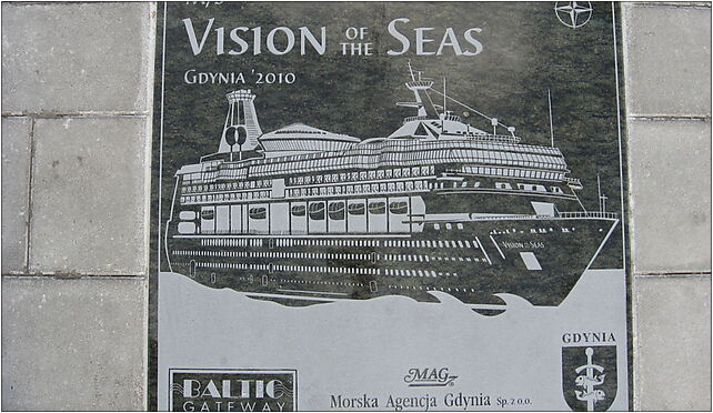 Aleja Statków Pasażerskich, tablica MS Vision of the Seas, Gdynia 81-345 - Zdjęcia