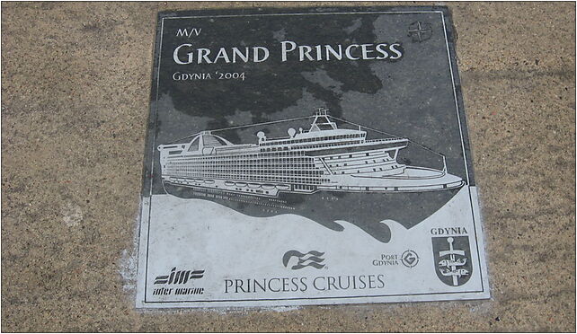 Aleja Statków Pasażerskich, tablica MV Grand Princess, Gdynia 81-345 - Zdjęcia