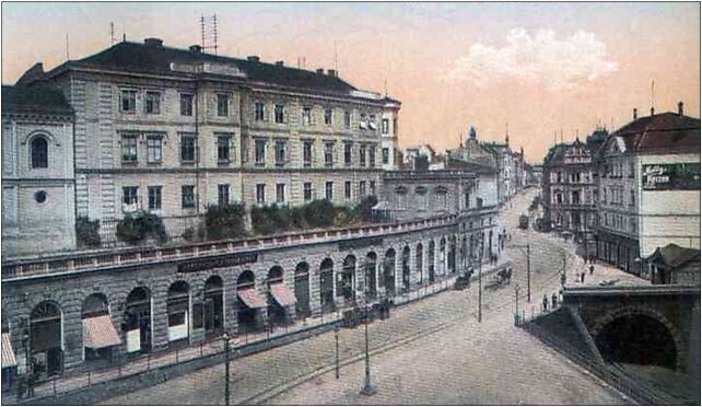 Bielsko-Biała, Zamek Sułkowskich i ul. Zamkowa - 1915, 1 Maja 2 43-300 - Zdjęcia