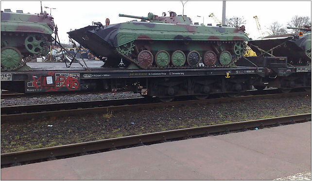 BWP-1s transported by train 2, Pułaskiego Kazimierza, Goleniów 72-100 - Zdjęcia