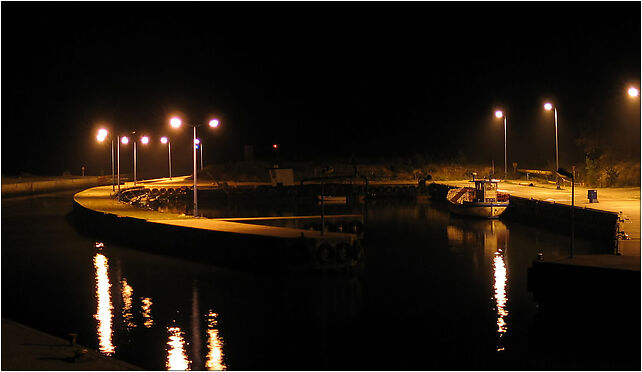 Dzwirzyno seaport harbour at night 2008-09, Wyzwolenia, Dźwirzyno 78-131 - Zdjęcia