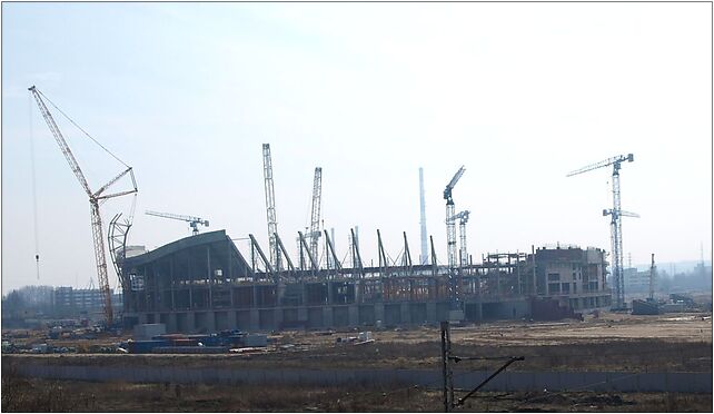 Football stadium in Gdańsk Letnica April 2010, Uczniowska, Gdańsk 80-530 - Zdjęcia