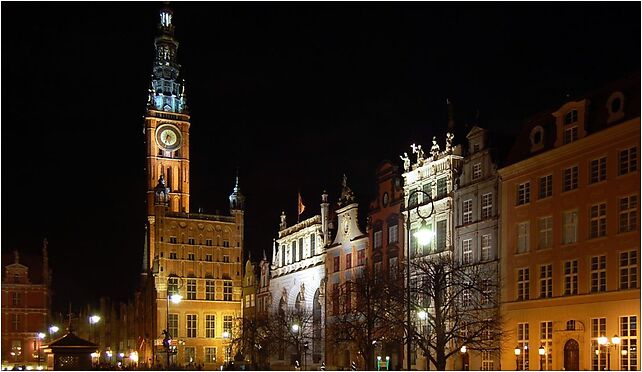 Gdańsk Długi Targ nocą, Długi Targ 11-12, Gdańsk 80-828 - Zdjęcia