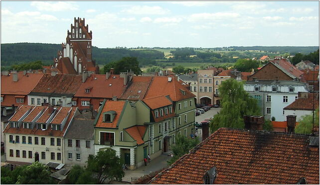 Gniew, pohled na Plac Grunwaldzski z hradu, Zamkowa 2, Gniew 83-140 - Zdjęcia