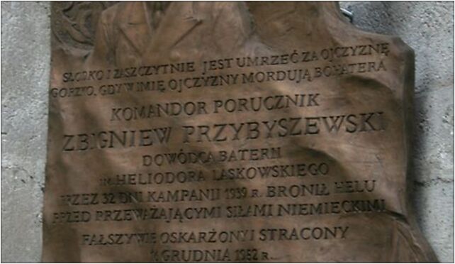 Hel - Museum of Coastal Defence - Zbigniew Przybyszewski plaque - Zdjęcia