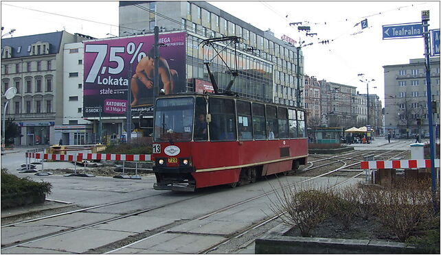Katowice, Rynek, pohled na třídu Aleje Wojciecha Korfantego 40-092 - Zdjęcia