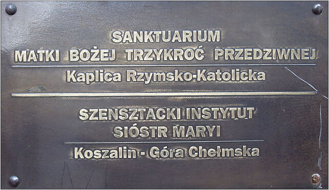 Koszalin - Góra Chełmska, tablica przy wjeździe, Słupska 75-643 - Zdjęcia