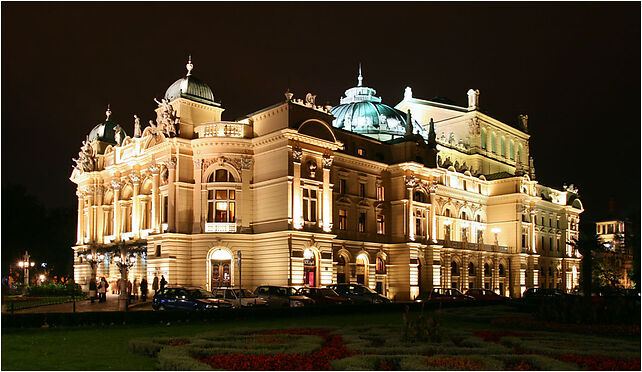 Kraków - Juliusz Słowacki Theatre by night 01, Kraków 31-023 - Zdjęcia