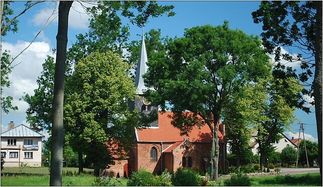 Krzywe Kolo widok z kosciolem, Krzywe Koło, Krzywe Koło od 83-022 do 83-032 - Zdjęcia