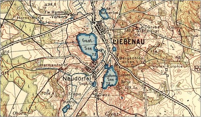 Lubrza mapa 1936, Krzywa, Romanówek 66-218 - Zdjęcia