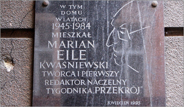 Marian Eile commemorative plaque, 5 Mala street,Krakow,Poland 31-103 - Zdjęcia