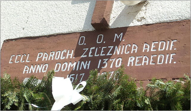Napis na kościele w Żeleźnicy, Żeleźnica, Żeleźnica 29-105 - Zdjęcia