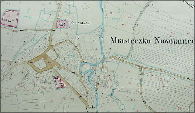 Nowoatniec - mapa katastralna (1852), Wodnica, Wodnica 38-505 - Zdjęcia