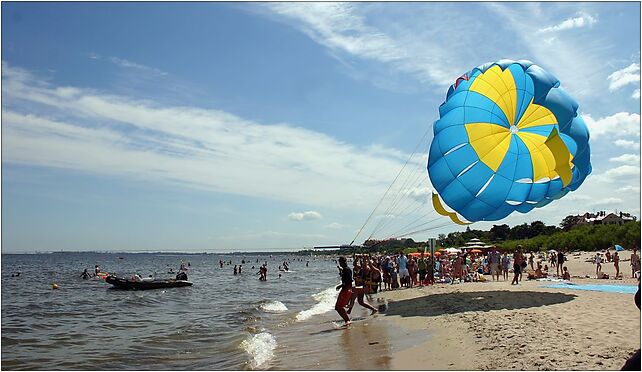 Parasailing at the beach of Sopot, Gdansk (3575), Plater Emilii 81-777 - Zdjęcia