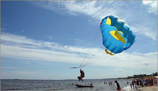 Parasailing at the beach of Sopot, Gdansk (3576), Plater Emilii 81-777 - Zdjęcia