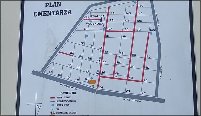 PL Warsaw Wawrzyszew Cemetery plan, Aspekt, Warszawa 01-904 - Zdjęcia