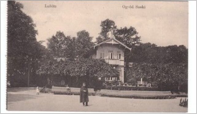 Pocztówka z domkiem w ogrodzie saskim z około 1916 roku, brak wydawcy, feldpost. od 20-028 do 20-059 - Zdjęcia