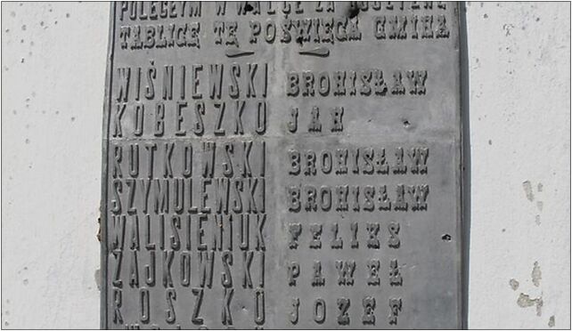 Podlaskie - Krypno - Krypno - Kolegiata NMP - tablica poległym 19-111 - Zdjęcia