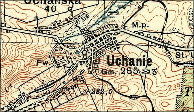 POL Mapa Uchanie 1933, Zamkowa, Wola Uchańska 22-510 - Zdjęcia