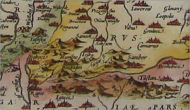 Poloniae finitimarumque locorum descriptio 1579 Sobien Lesko Sanok 38-542 - Zdjęcia