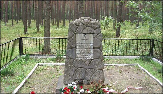 Pomnik w Polichnie, postawiony ku pamięci żołnierzom 1 oddziału Gwardii Narodowej (zoom) 97-320 - Zdjęcia