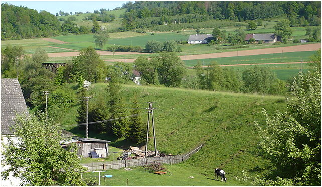 Railway bridge over Steine in Tuntschendorf and track bed to the border 57-408 - Zdjęcia