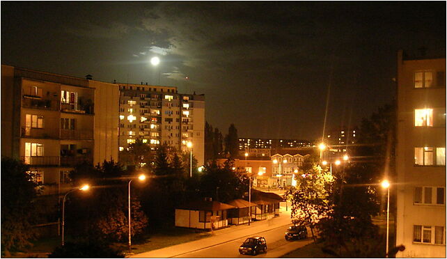 Retkinia - widok na część osiedla w nocy, Kusocińskiego Janusza 94-004, 94-054 - Zdjęcia