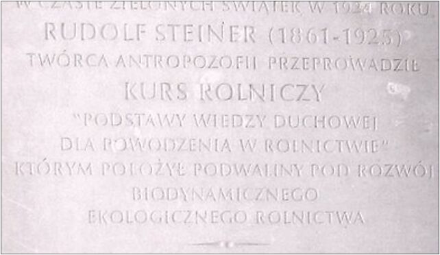 RudolfSteiner-plaque, Ziemowita, Kobierzyce 55-040 - Zdjęcia