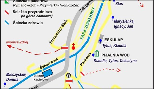 Rymanów-Zdrój plan źródła szlaki ścieżki, Berdelówka 38-481 - Zdjęcia