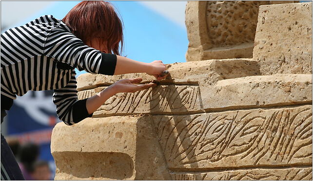 Sedina Sand Statue - sculptor at work, Zbożowa, Szczecin 70-653 - Zdjęcia