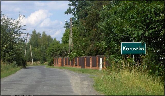 Tablica informacyjna, droga do wsi - Koruszka, Koruszka, Kaszowo 56-300 - Zdjęcia