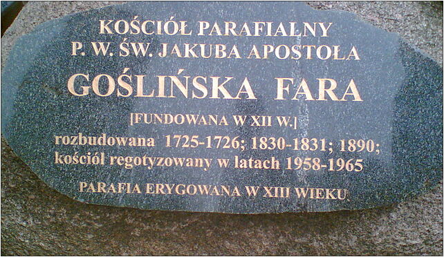 Tablica przed Goślińską Farą, 196, Murowana Goślina 62-095 - Zdjęcia