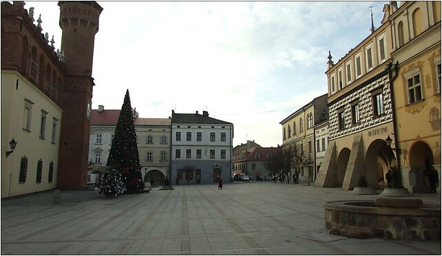 Tarnów, centrum města, Rynek, radnice a vánoční strom, Tarnów 33-100 - Zdjęcia