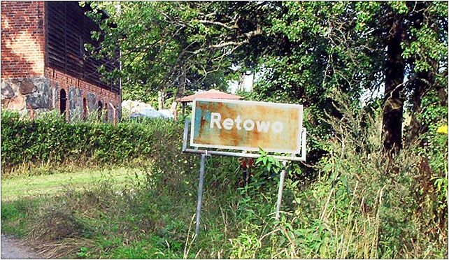 Village sign in Retowo, gmina Smołdzino, Retowo - Zdjęcia