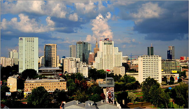 Warszawa-panorama z fabryki rteci, Defilad, pl., Warszawa 00-110 - Zdjęcia