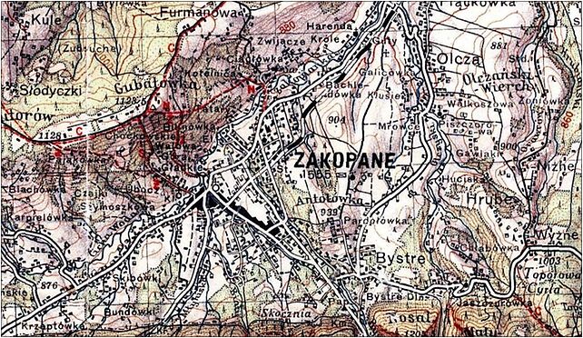 Zakopane WIG 1-100000 (1934)-cropped, Nowotarska47 21c, Zakopane 34-500 - Zdjęcia